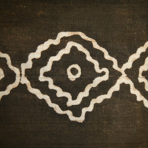 Very Old African Mudcloth Tablecloth Tapestry Blanket hand painted woven dyed - Picture 3 of 6